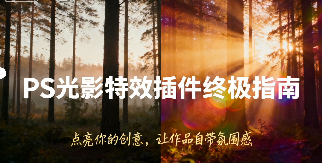 告别平淡！这6款光影特效插件，让你的PS作品自带电影感（2025必装）