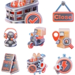 Blender电商3D图标库Vol.2（20款）：精致卡通产品与运营图标源文件，即拖即用！