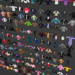 Blender 180件秋冬服装资产库：毛衣棉衣羽绒风衣，一键拖拽出效果图
