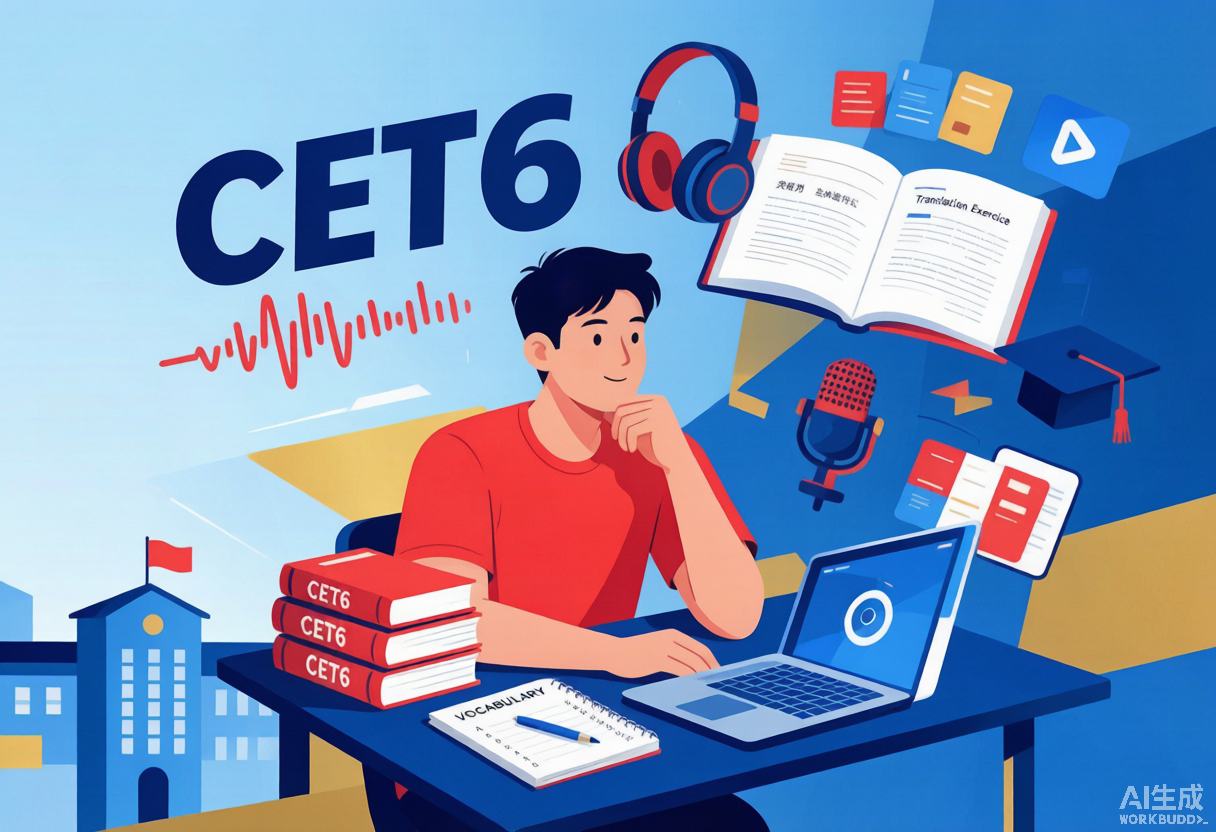英语六级CET6全程班（34讲·B站）：六大题型一站打通